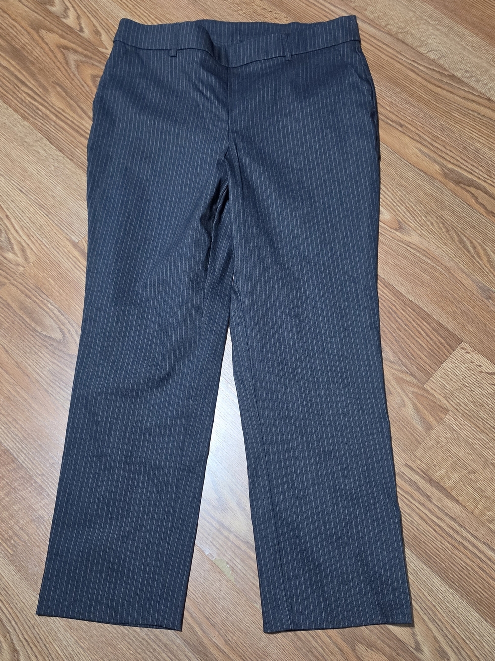 Rafaella Charcoal Pinstripe Dress Trousers